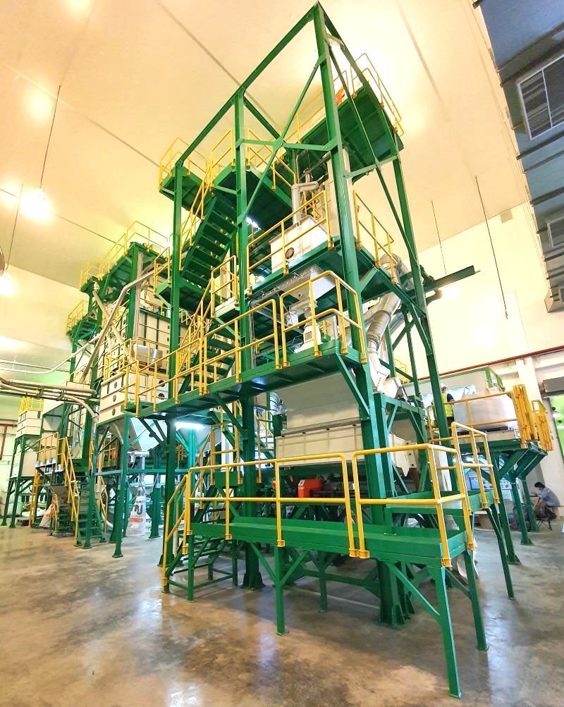 Green Coffee Preliminary Processing And Classification System, Capacity Of 6 Tons/Hour, Thailand