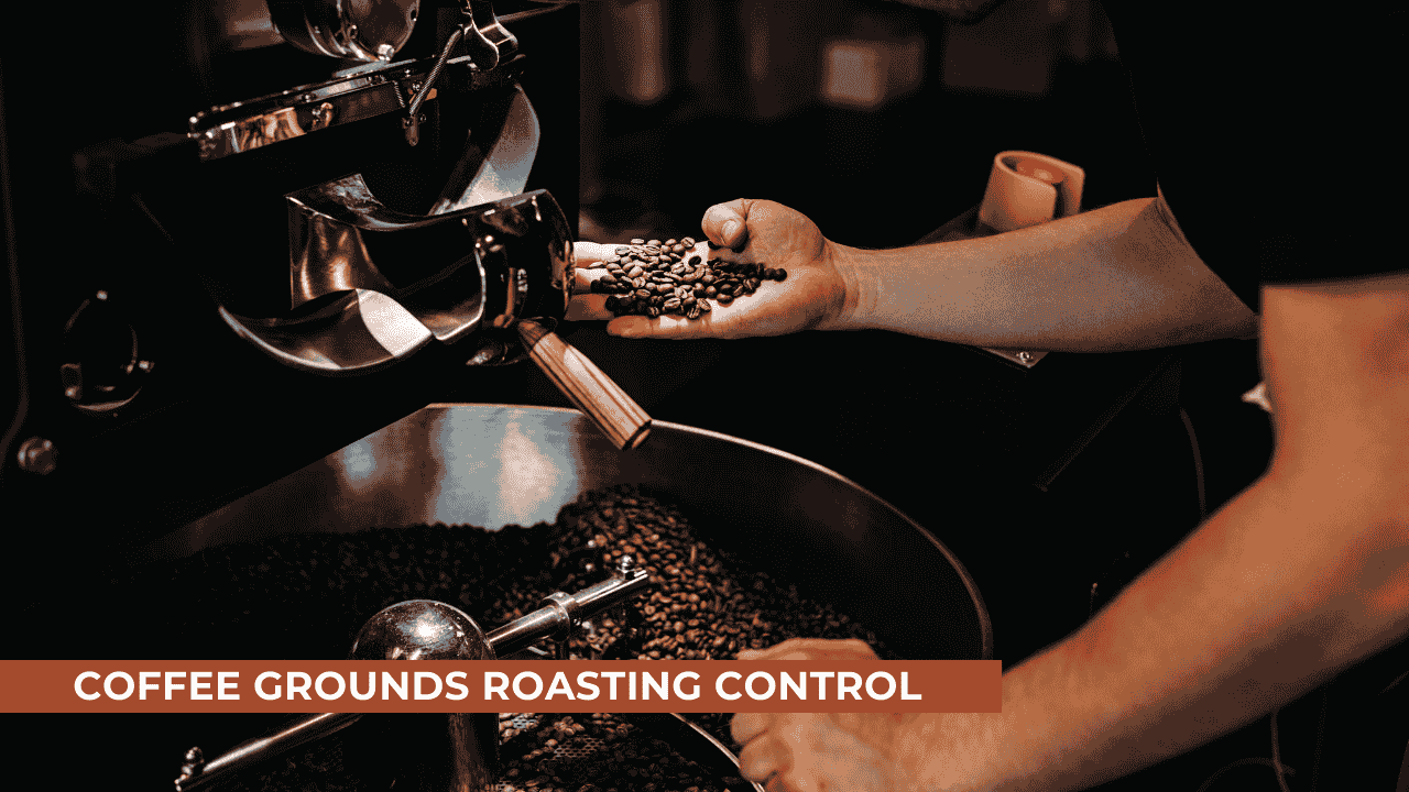 Coffee grounds roasting control