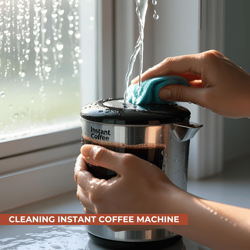 cleaning instant coffee machine